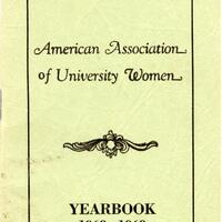 1968-1969 Yearbook for the Oneonta Branch of the AAUW