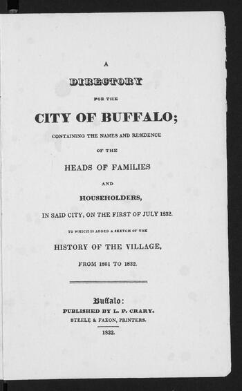 Buffalo City Directories