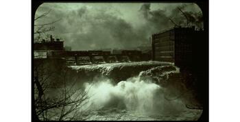 Raging High Falls, Rochester, N.Y., in early 20th century